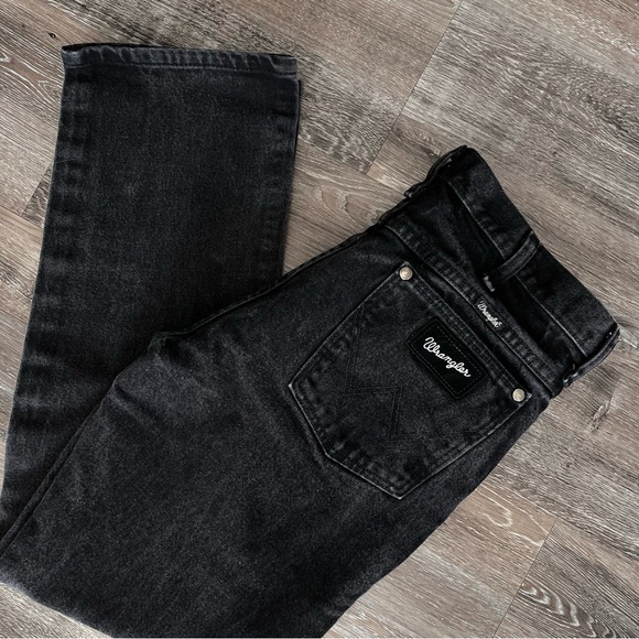 Black Straight Leg Wranglers - Picture 1 of 4
